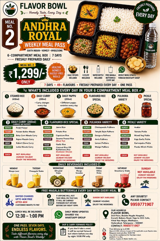 Andhra Royal Weekly Meal Pass Poster